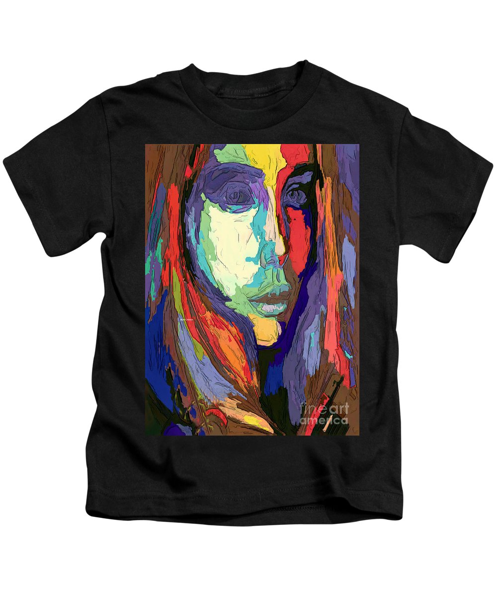 Modern Impressionist Female Portrait - Kids T-Shirt