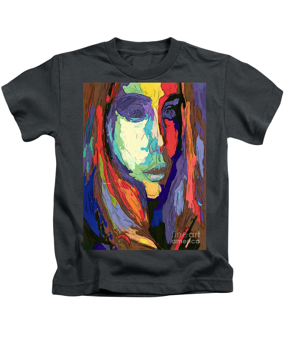 Modern Impressionist Female Portrait - Kids T-Shirt