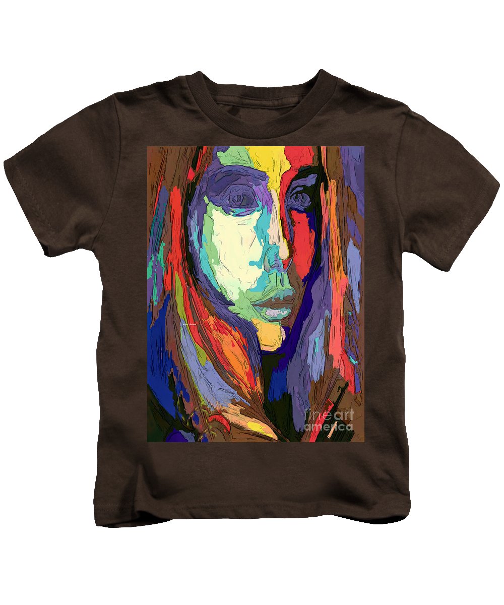 Modern Impressionist Female Portrait - Kids T-Shirt