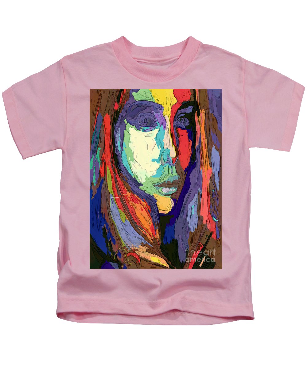 Modern Impressionist Female Portrait - Kids T-Shirt