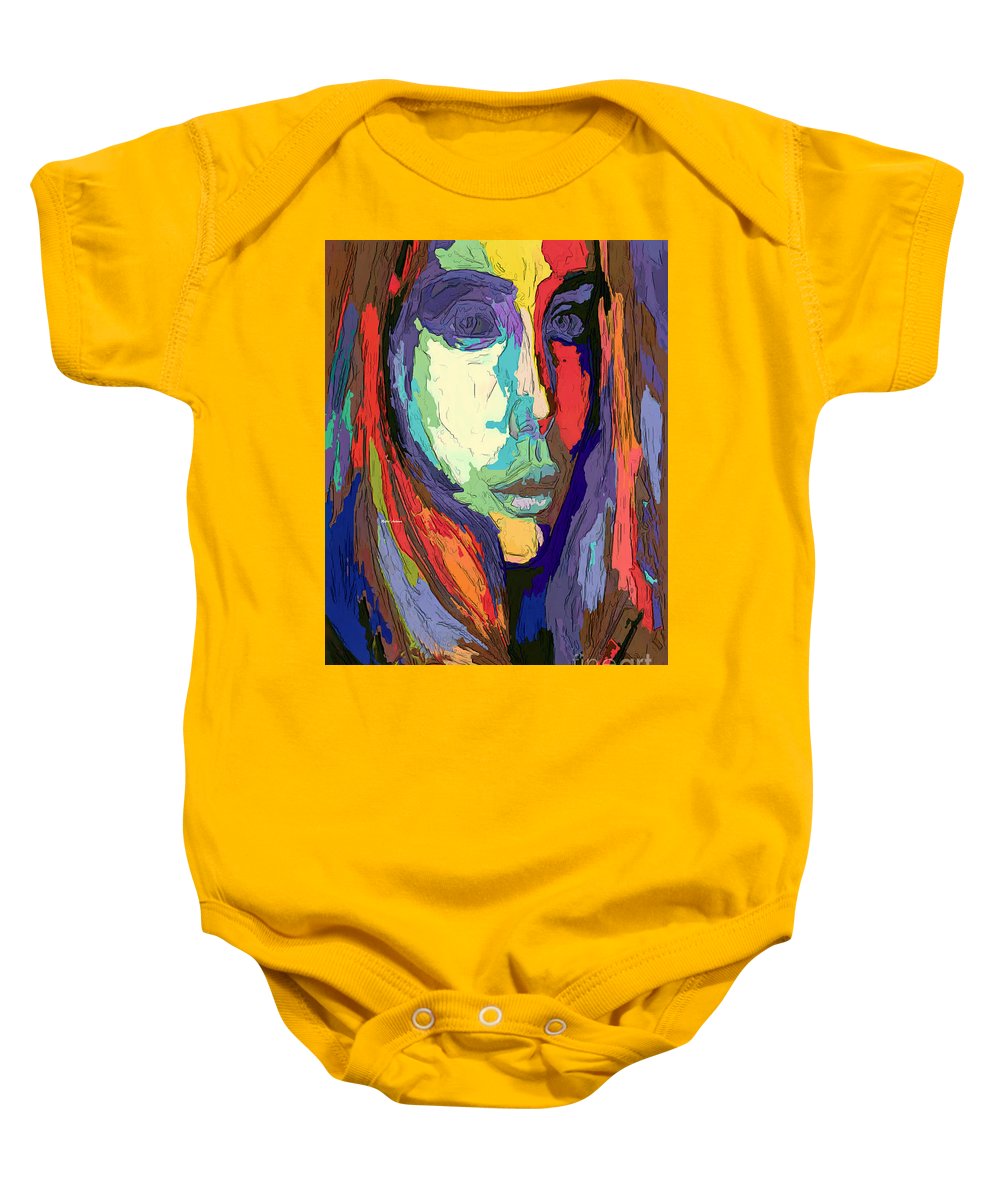 Modern Impressionist Female Portrait - Baby Onesie