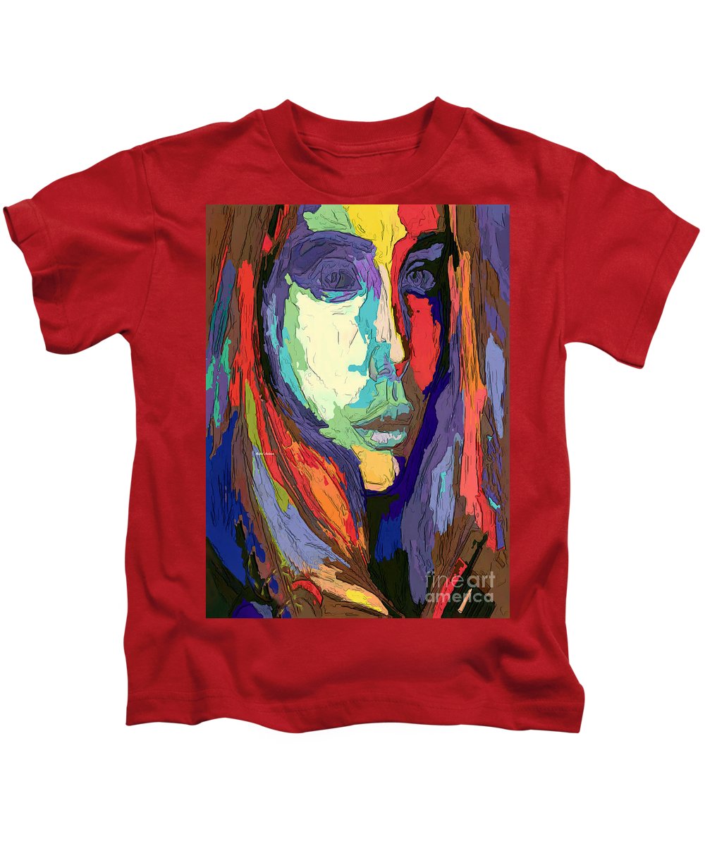 Modern Impressionist Female Portrait - Kids T-Shirt