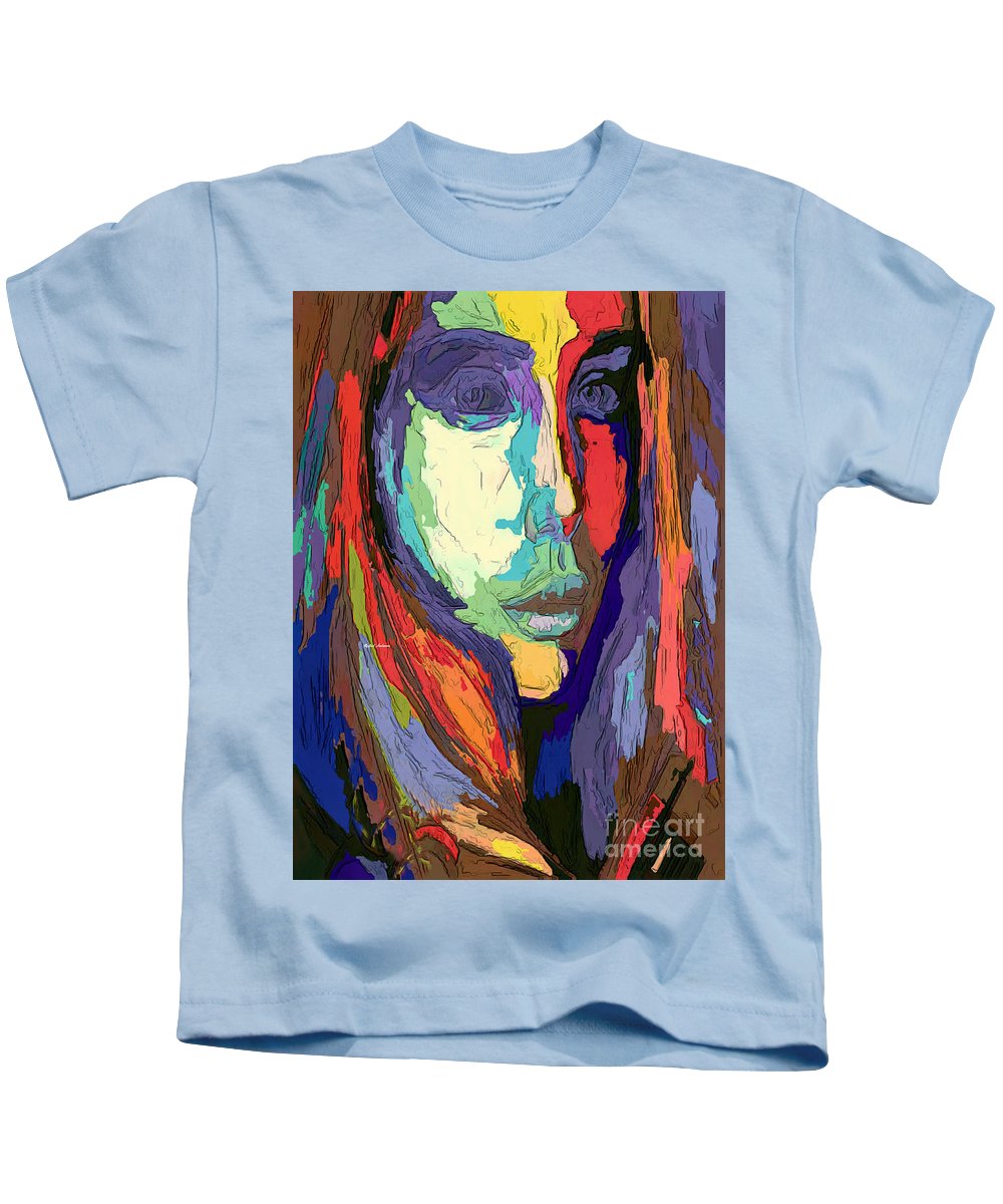 Modern Impressionist Female Portrait - Kids T-Shirt