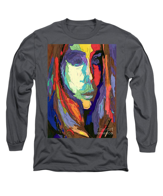 Modern Impressionist Female Portrait - Long Sleeve T-Shirt