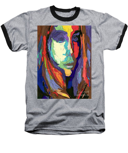 Modern Impressionist Female Portrait - Baseball T-Shirt