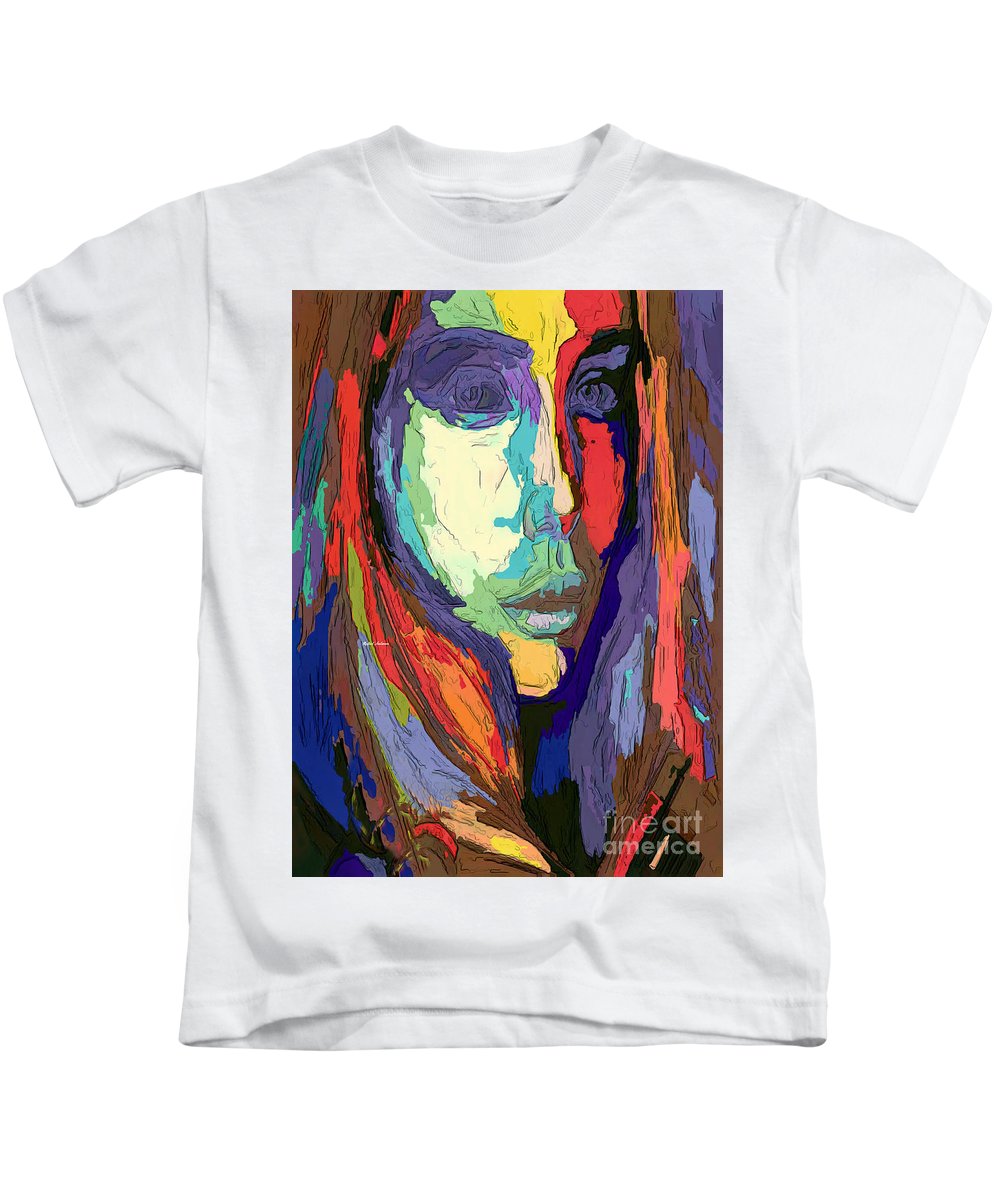 Modern Impressionist Female Portrait - Kids T-Shirt