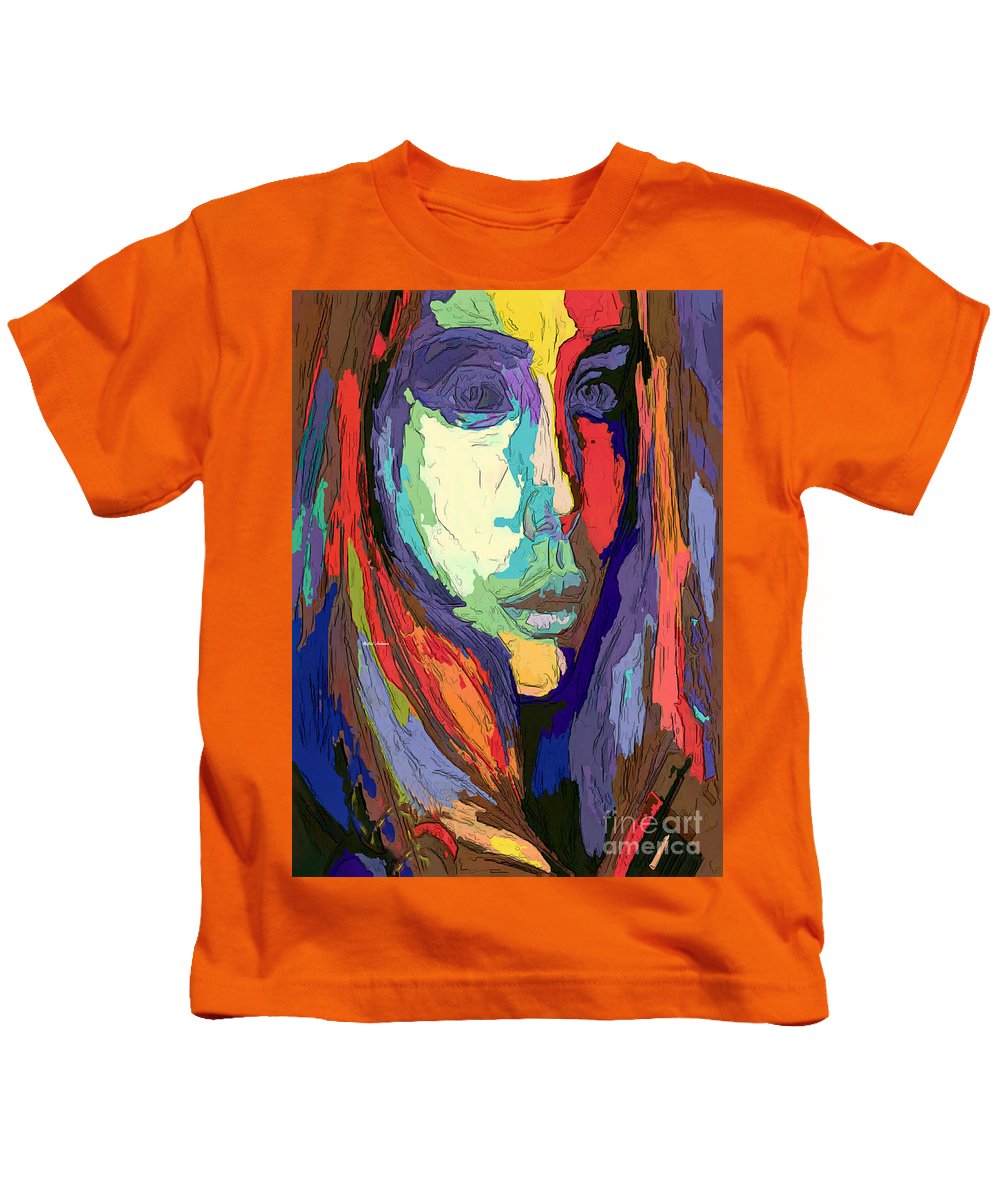 Modern Impressionist Female Portrait - Kids T-Shirt