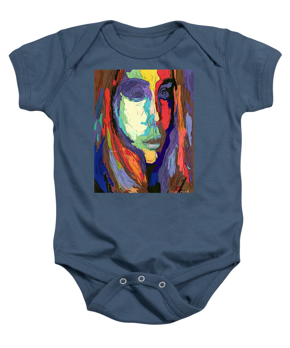 Modern Impressionist Female Portrait - Baby Onesie