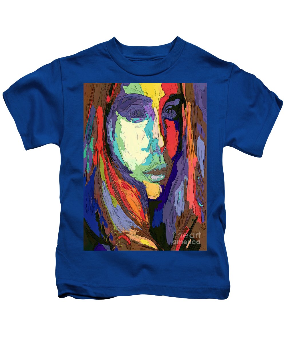 Modern Impressionist Female Portrait - Kids T-Shirt