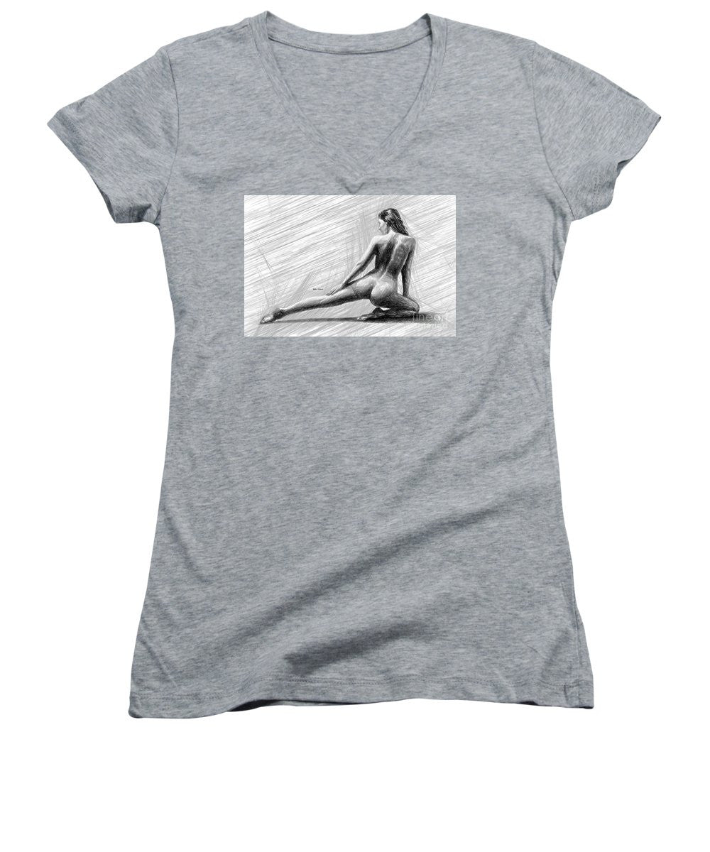 Women's V-Neck T-Shirt (Junior Cut) - Morning Stretch