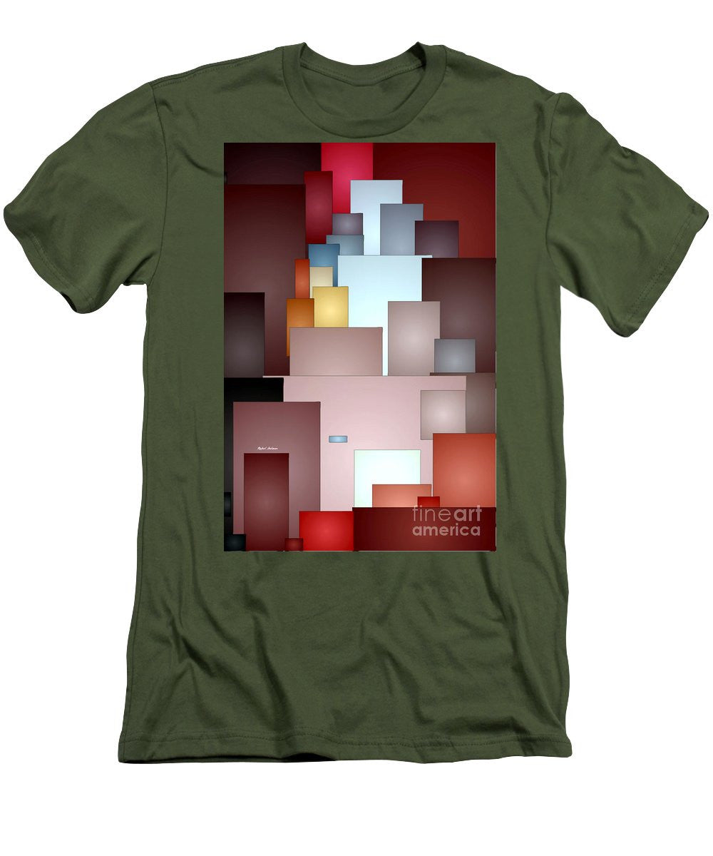 T-shirt pour homme (coupe ajustée) - Carreaux de mosaïque