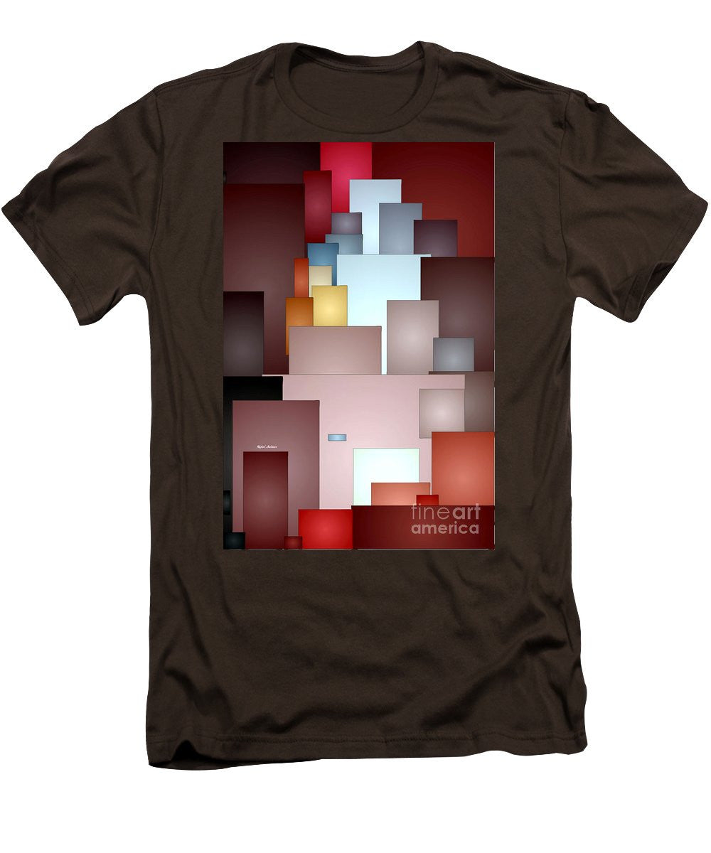 T-shirt pour homme (coupe ajustée) - Carreaux de mosaïque