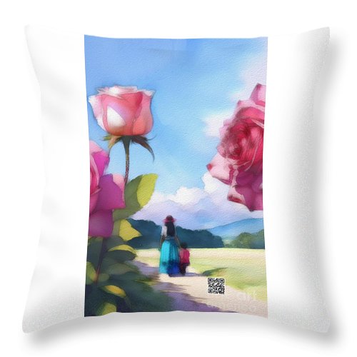 Mother, as always by my side - Throw Pillow