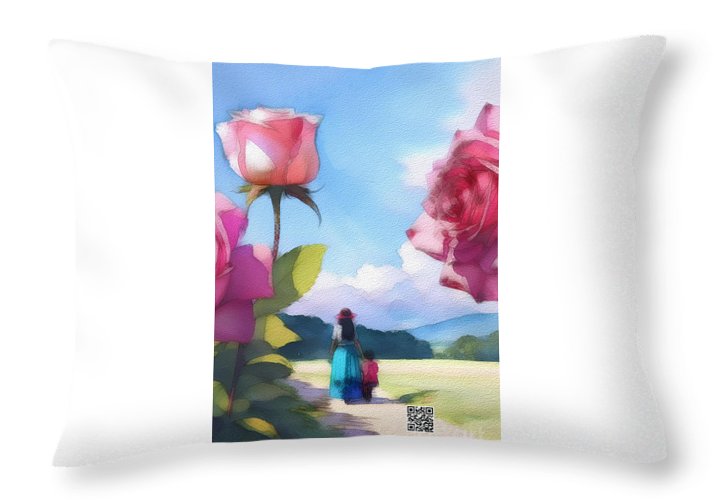 Mother, as always by my side - Throw Pillow