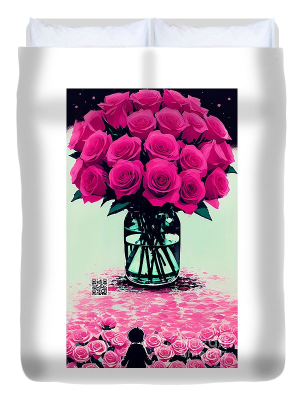 Mother's Day Rose Bouquet - Duvet Cover