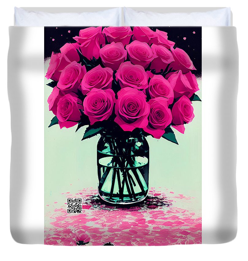 Mother's Day Rose Bouquet - Duvet Cover