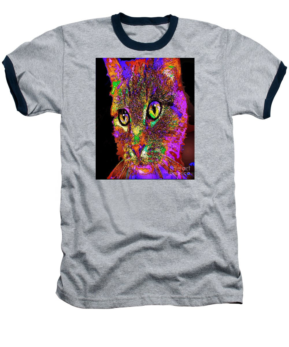 Baseball T-Shirt - Muffin The Cat. Pet Series