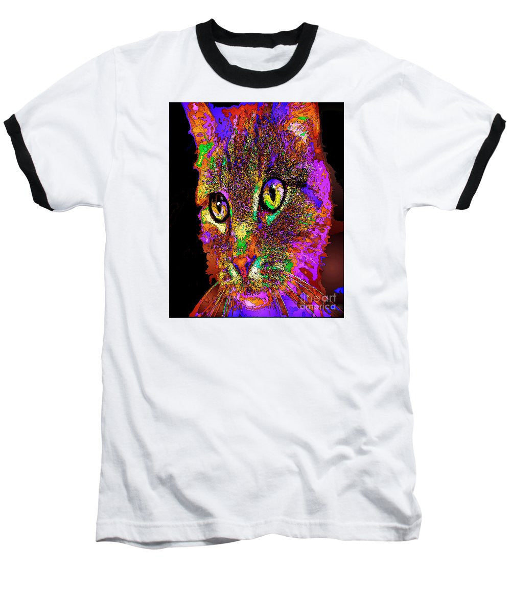 Baseball T-Shirt - Muffin The Cat. Pet Series