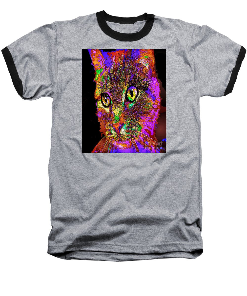 Baseball T-Shirt - Muffin The Cat. Pet Series