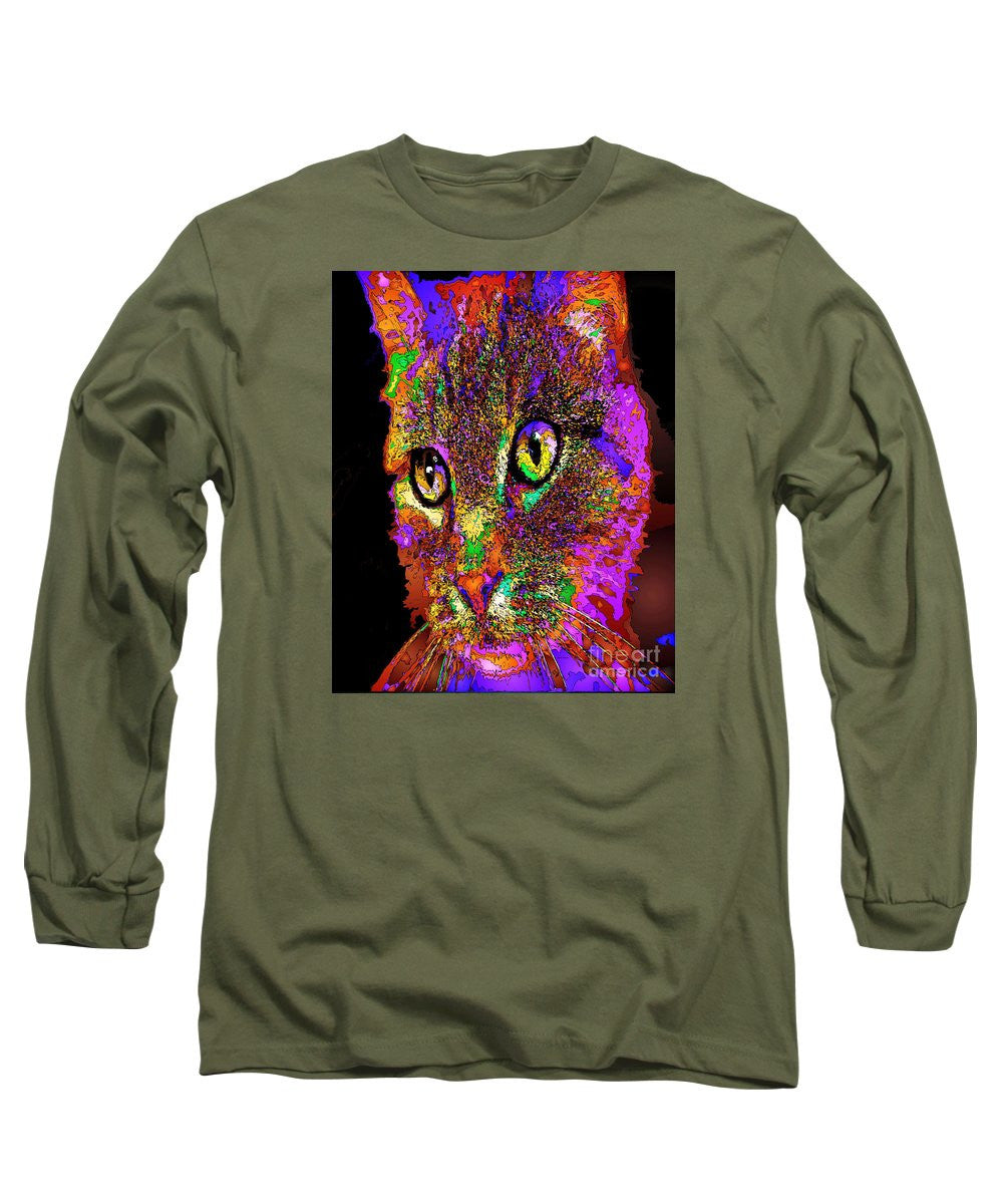 Long Sleeve T-Shirt - Muffin The Cat. Pet Series