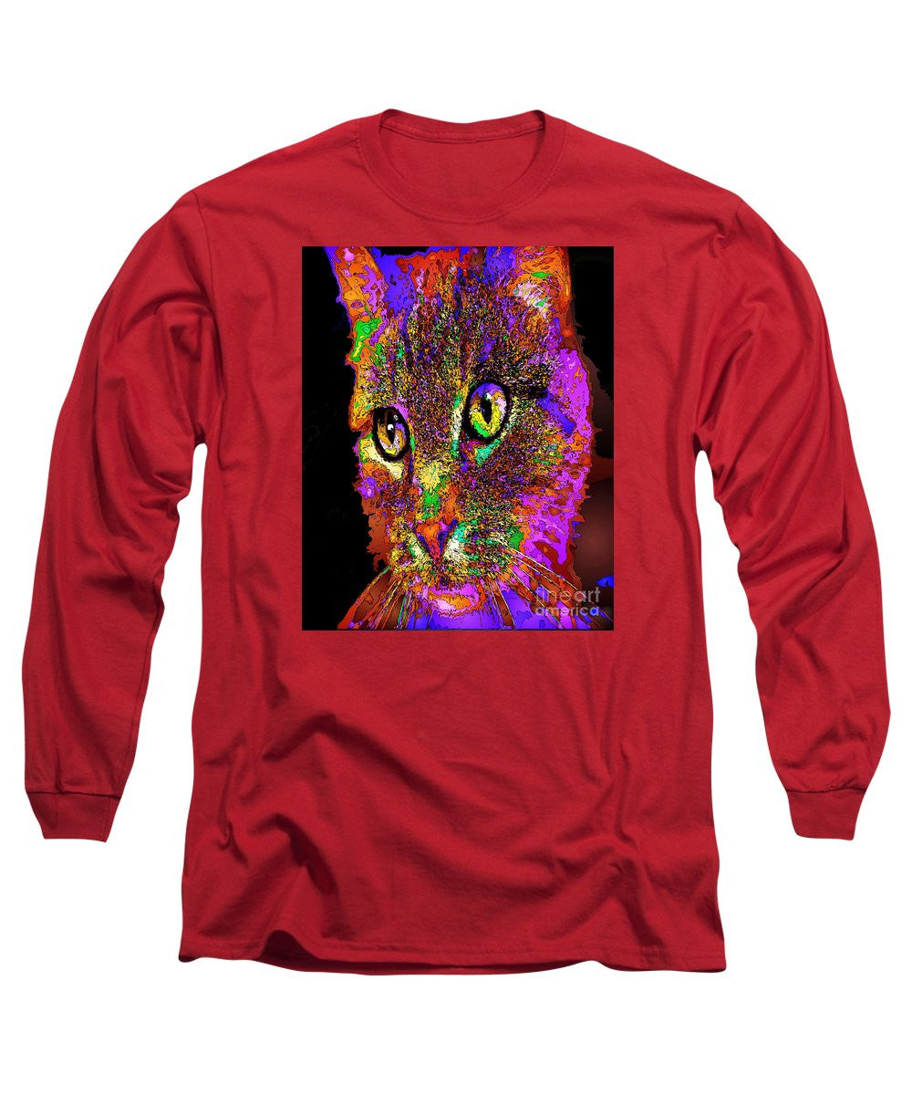 Long Sleeve T-Shirt - Muffin The Cat. Pet Series