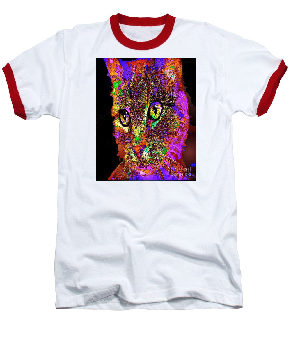 Baseball T-Shirt - Muffin The Cat. Pet Series