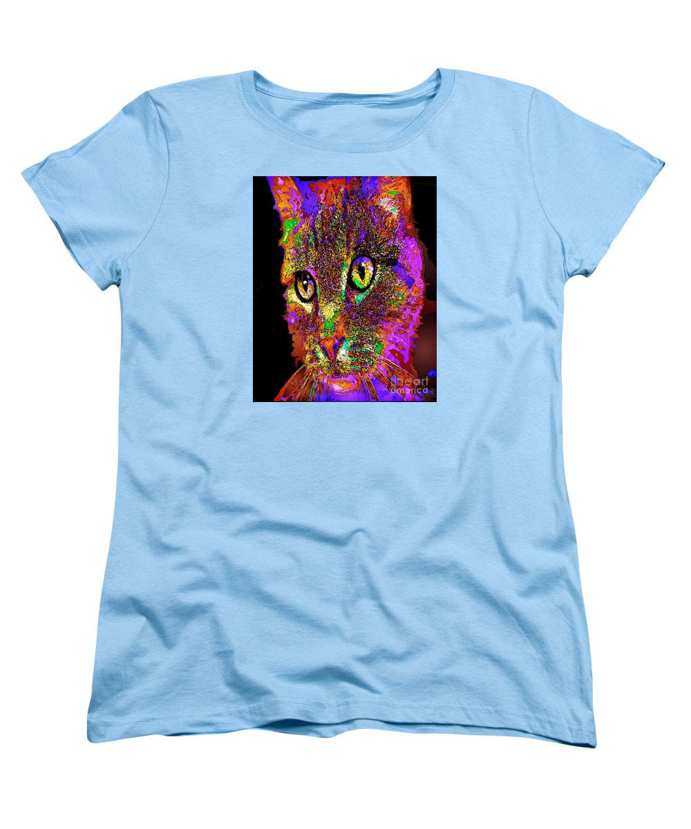 Women's T-Shirt (Standard Cut) - Muffin The Cat. Pet Series