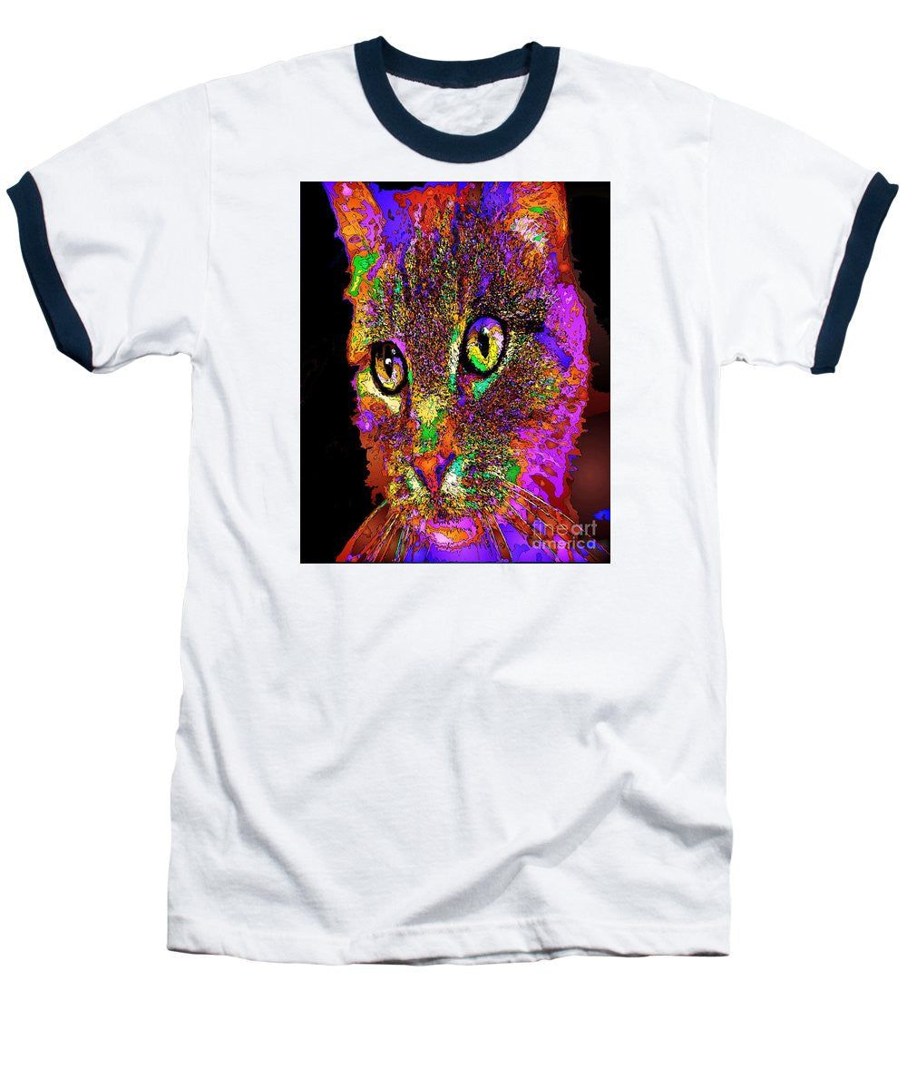 Baseball T-Shirt - Muffin The Cat. Pet Series