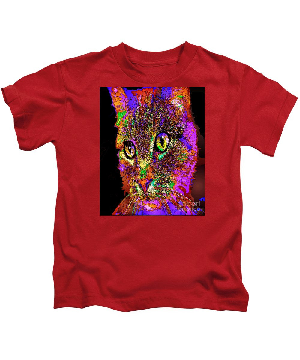 Kids T-Shirt - Muffin The Cat. Pet Series