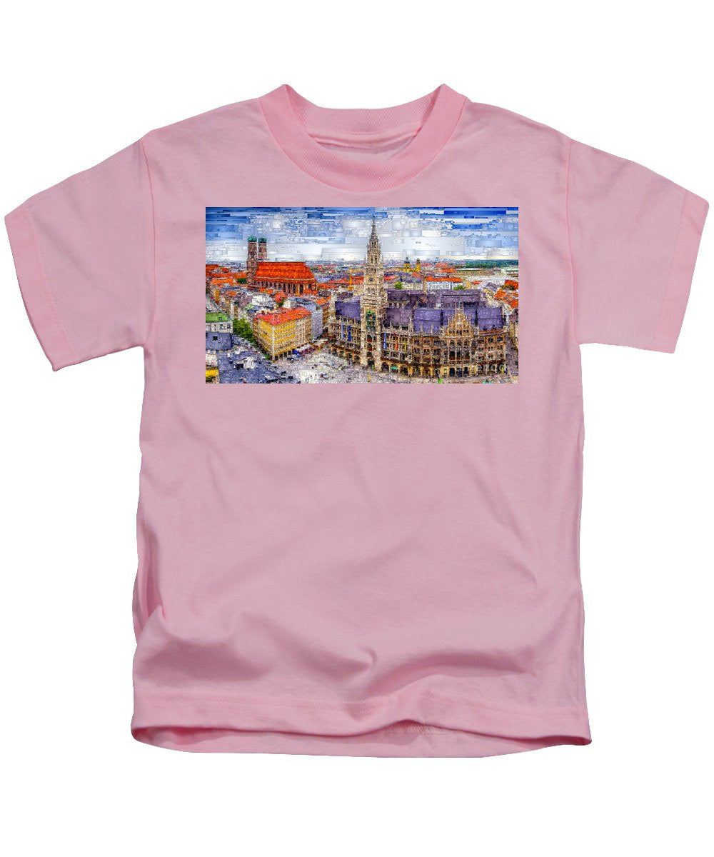 T-shirt pour enfant - Paysage urbain de Munich