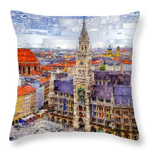 Coussin décoratif - Paysage urbain de Munich