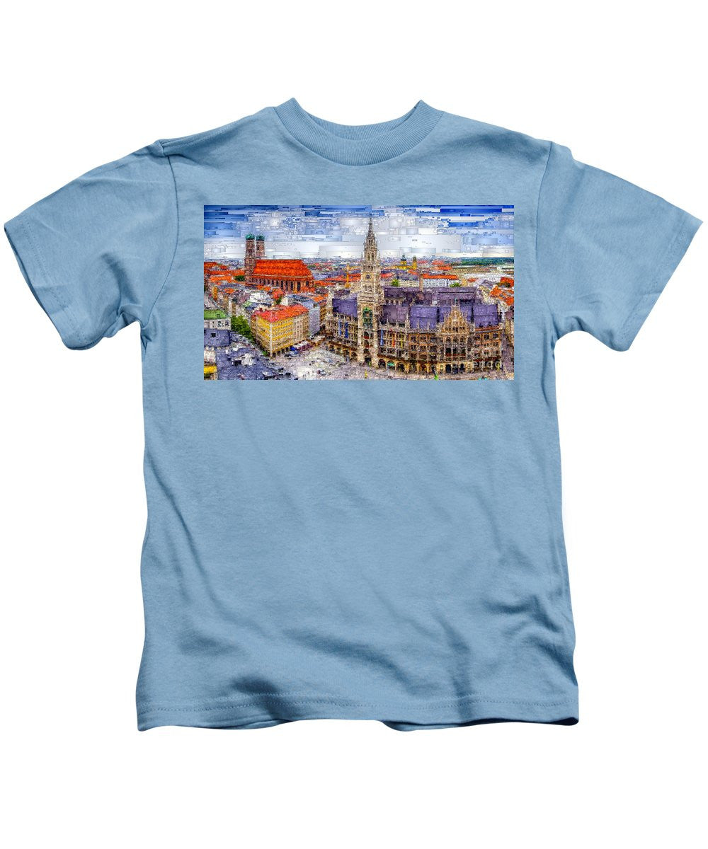 T-shirt pour enfant - Paysage urbain de Munich