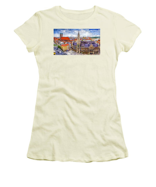 T-shirt pour femme (coupe junior) - Paysage urbain de Munich