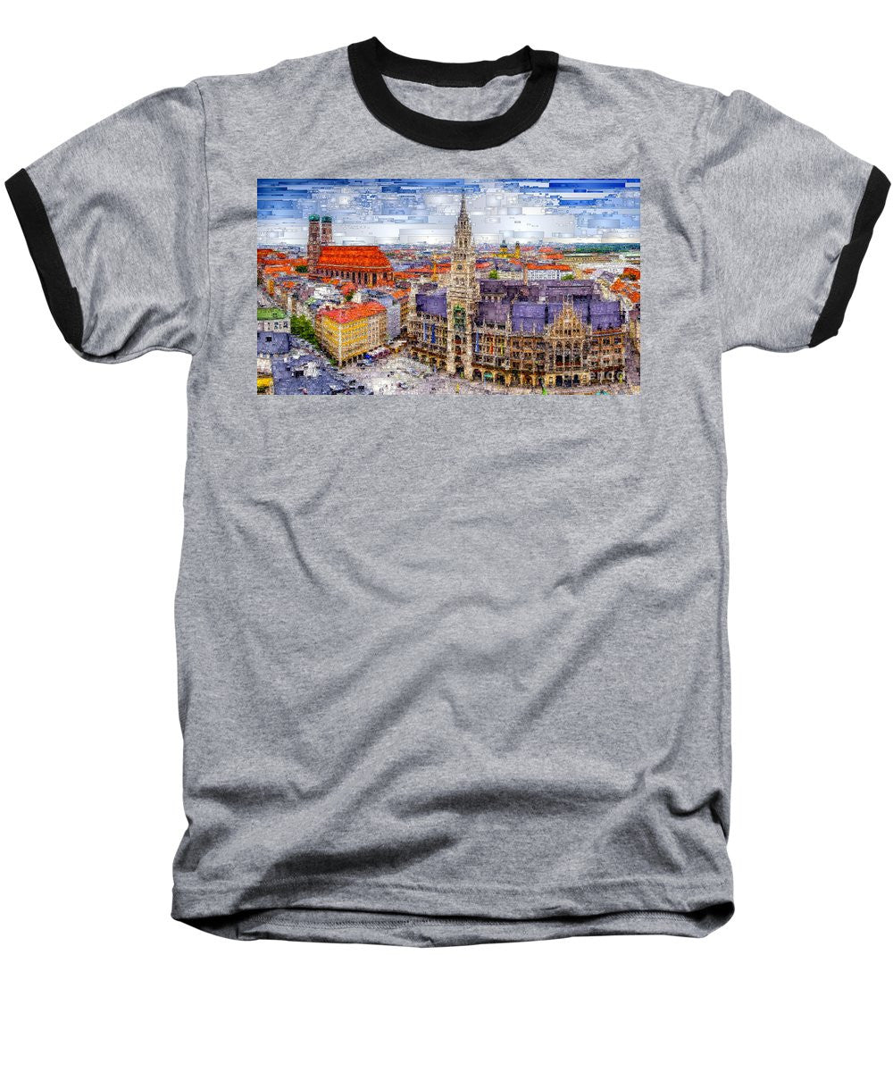 Baseball T-Shirt - Munich Cityscape