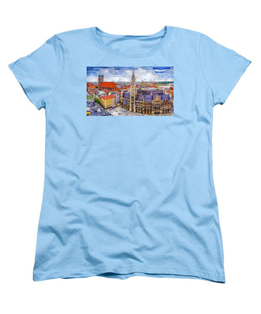 T-shirt pour femme (coupe standard) - Paysage urbain de Munich