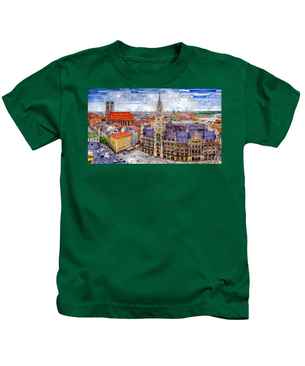 T-shirt pour enfant - Paysage urbain de Munich