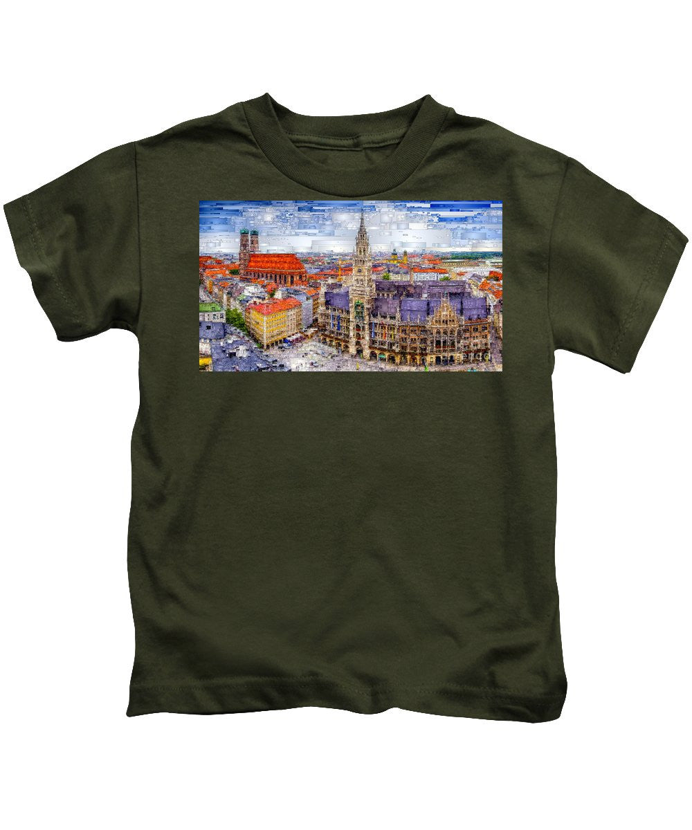 T-shirt pour enfant - Paysage urbain de Munich