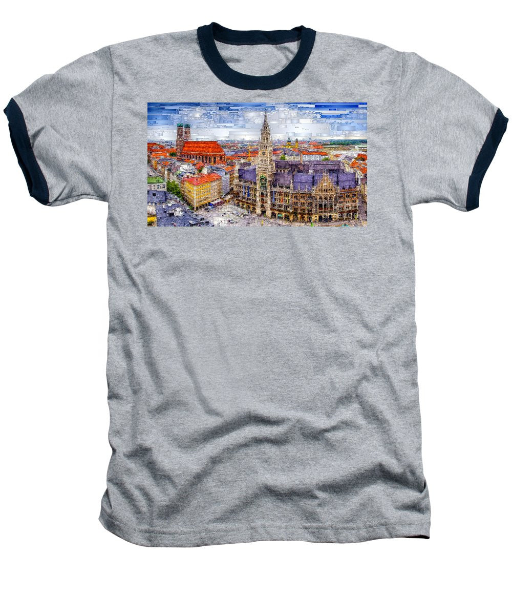 Baseball T-Shirt - Munich Cityscape