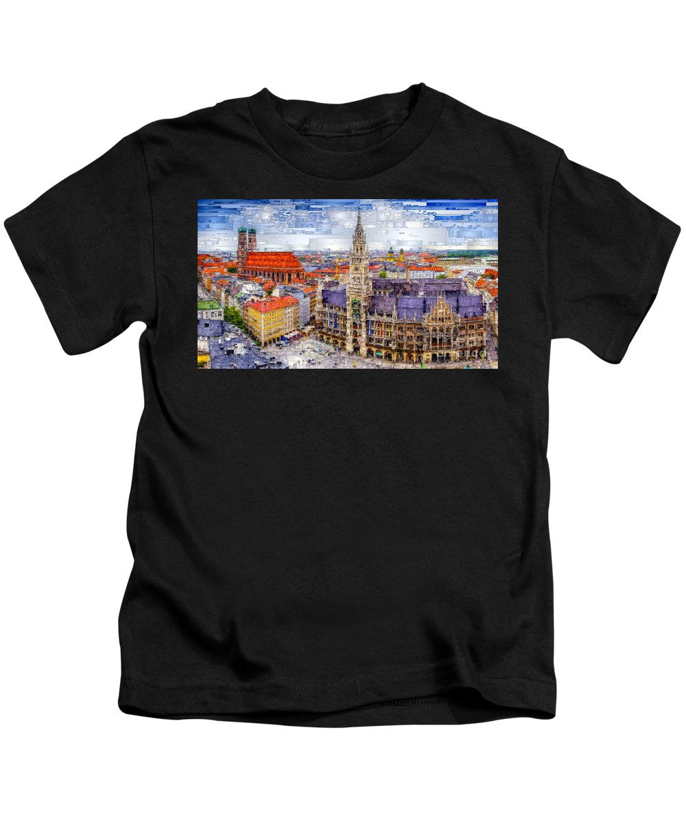 T-shirt pour enfant - Paysage urbain de Munich