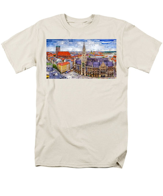 T-shirt pour homme (coupe standard) - Paysage urbain de Munich