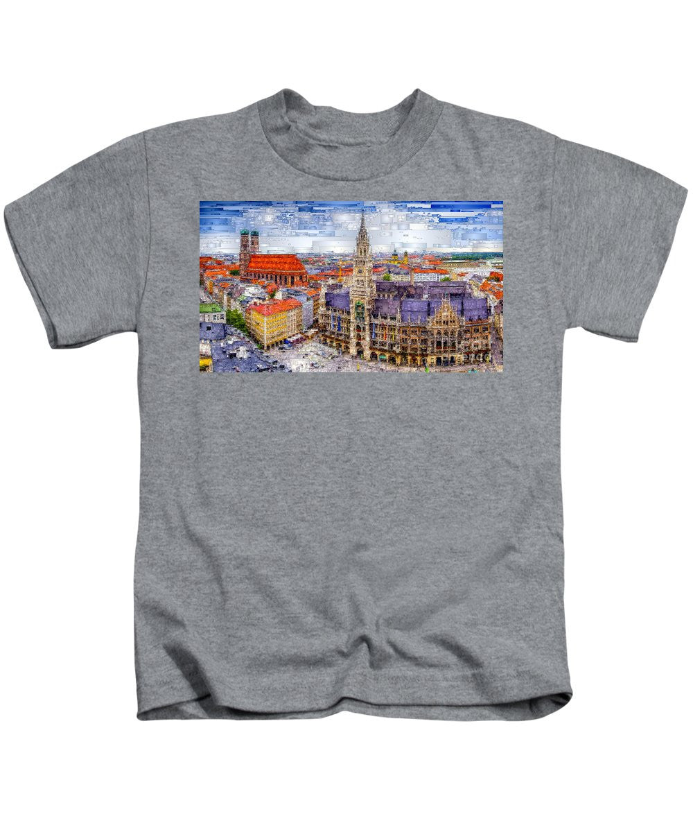 T-shirt pour enfant - Paysage urbain de Munich