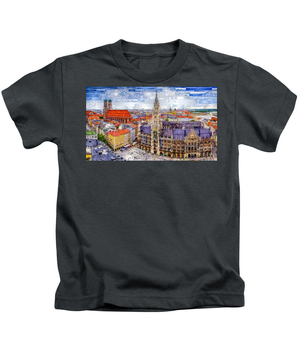 T-shirt pour enfant - Paysage urbain de Munich