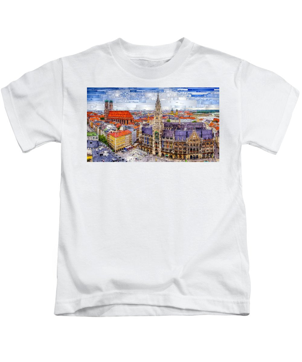 T-shirt pour enfant - Paysage urbain de Munich