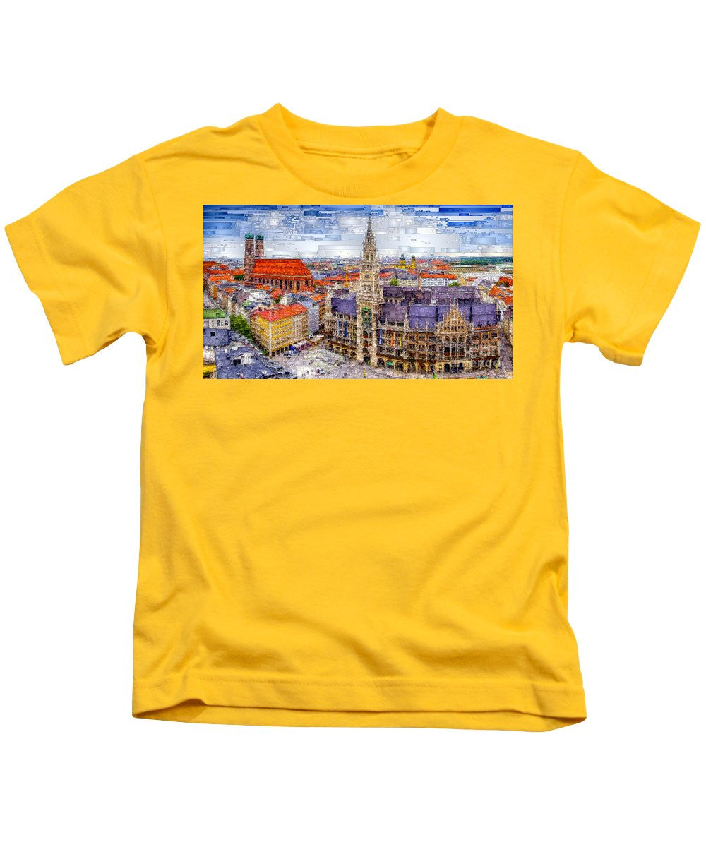 T-shirt pour enfant - Paysage urbain de Munich