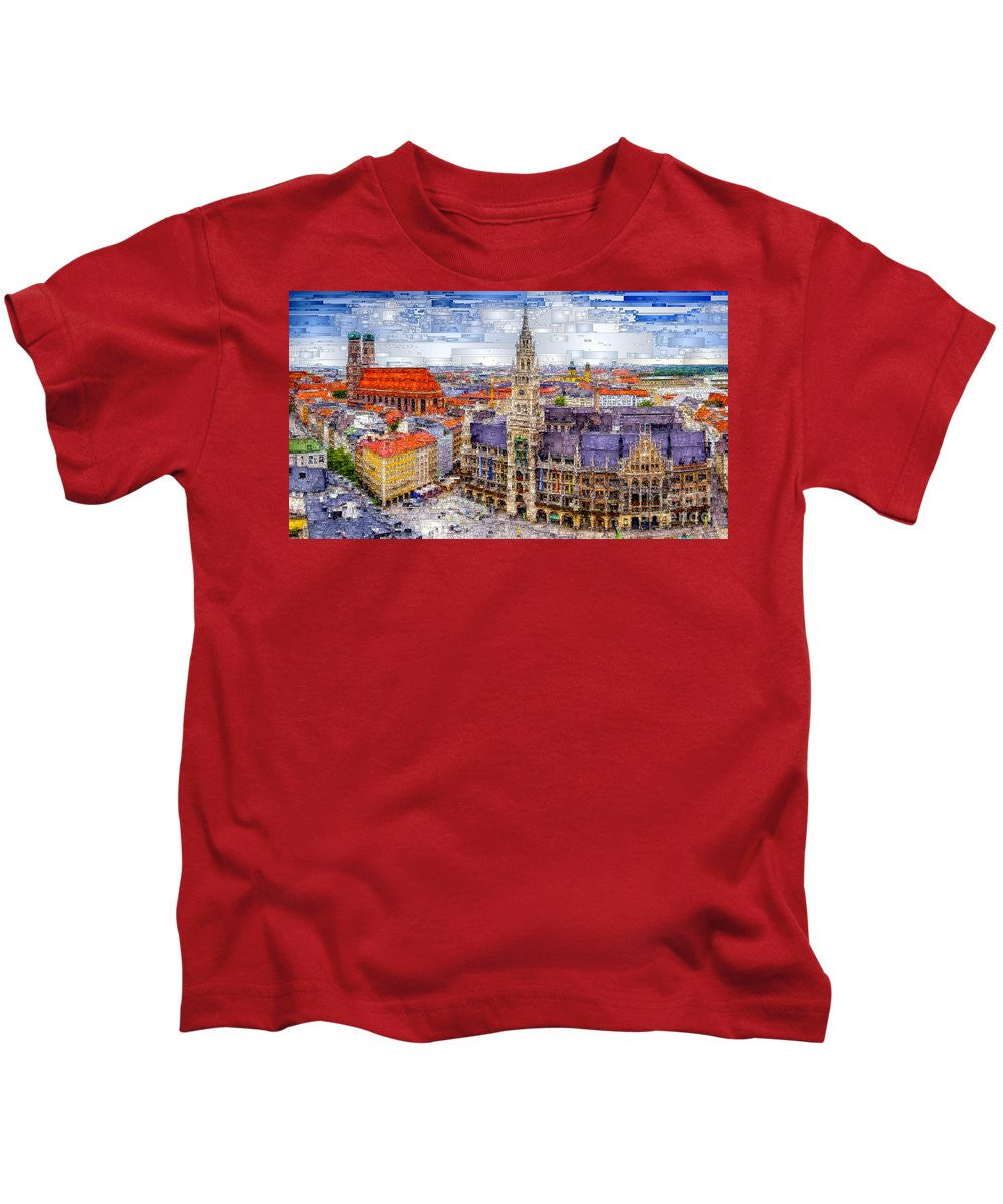 T-shirt pour enfant - Paysage urbain de Munich