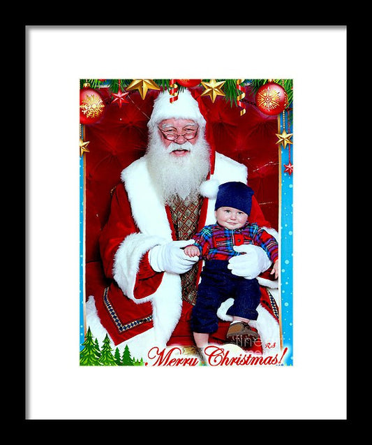 Framed Print - My First Christmas With Santa