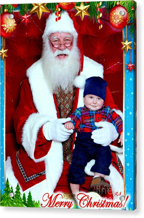 Acrylic Print - My First Christmas With Santa