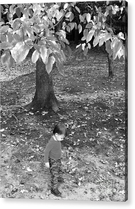 Impression acrylique - Ma première promenade dans les bois - Noir et blanc