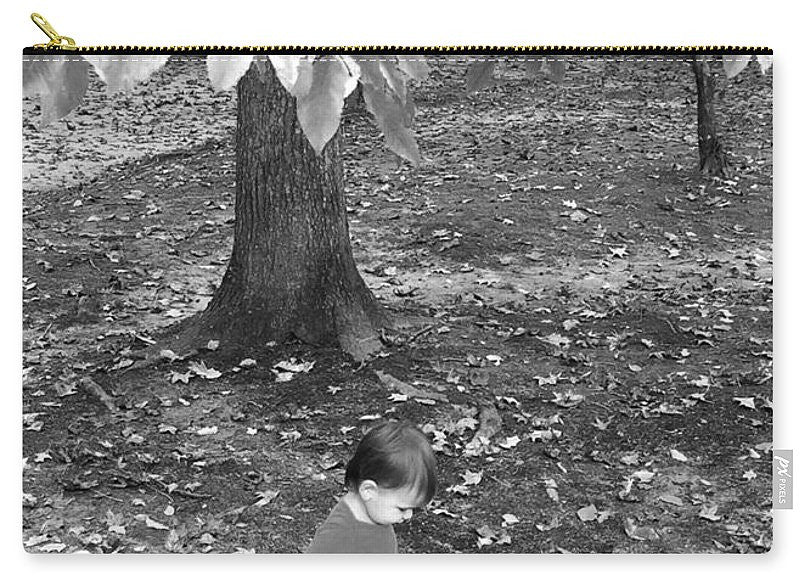 Carry-All Pouch - My First Walk In The Woods - Black And White