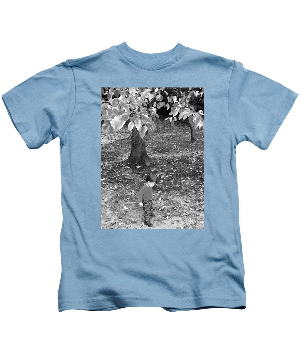 Kids T-Shirt - My First Walk In The Woods - Black And White